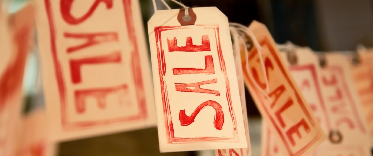 Sale Tags Hanging
